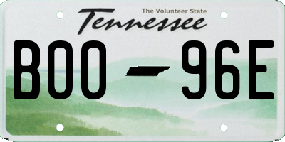 TN license plate B0096E