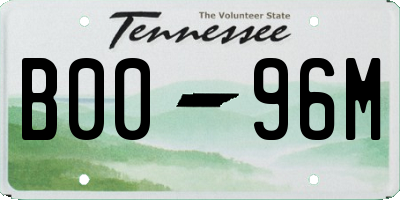 TN license plate B0096M