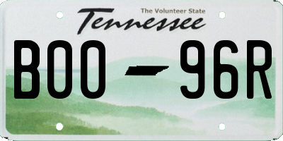 TN license plate B0096R