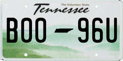 TN license plate B0096U