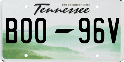 TN license plate B0096V