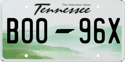 TN license plate B0096X
