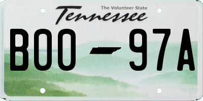 TN license plate B0097A