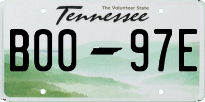 TN license plate B0097E