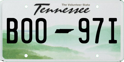 TN license plate B0097I