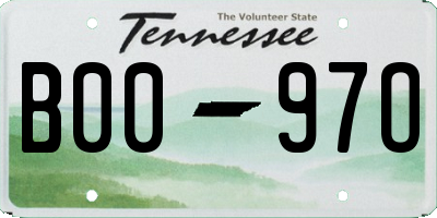 TN license plate B0097O