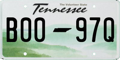 TN license plate B0097Q