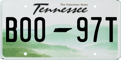 TN license plate B0097T