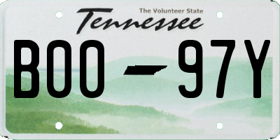 TN license plate B0097Y