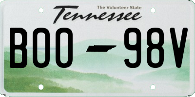 TN license plate B0098V