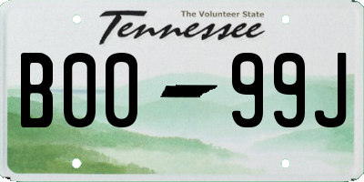 TN license plate B0099J
