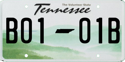 TN license plate B0101B