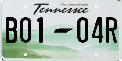 TN license plate B0104R