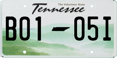 TN license plate B0105I