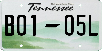 TN license plate B0105L