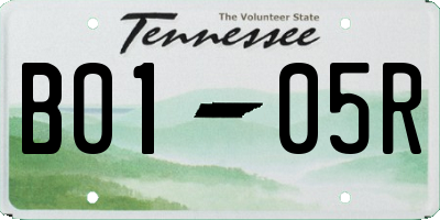 TN license plate B0105R