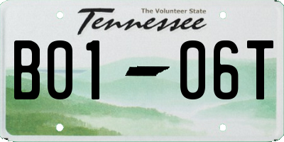 TN license plate B0106T