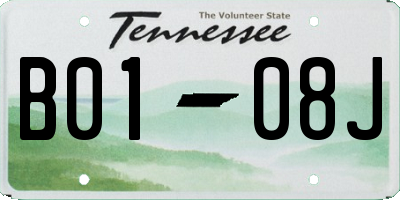 TN license plate B0108J