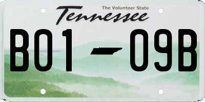 TN license plate B0109B