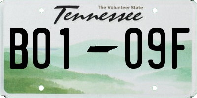 TN license plate B0109F