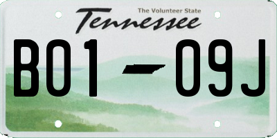 TN license plate B0109J