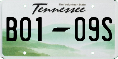 TN license plate B0109S