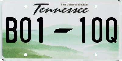 TN license plate B0110Q