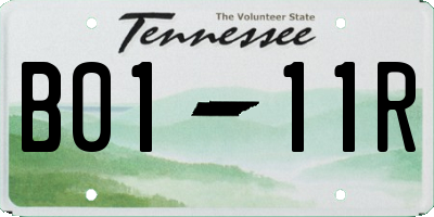 TN license plate B0111R