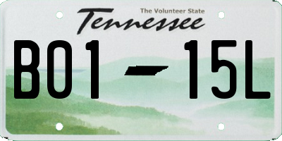 TN license plate B0115L