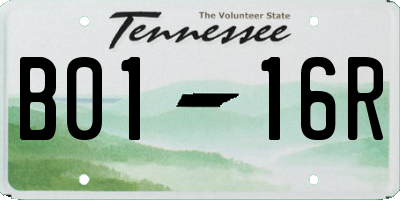 TN license plate B0116R