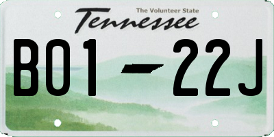 TN license plate B0122J