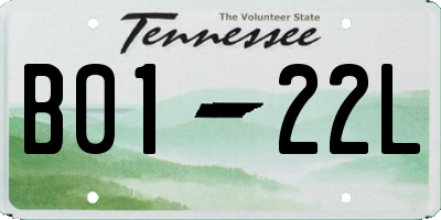 TN license plate B0122L