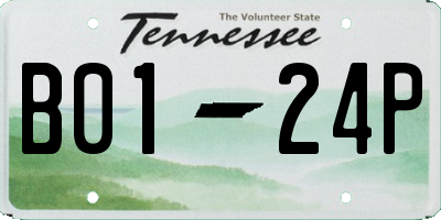 TN license plate B0124P