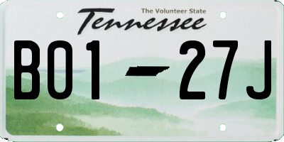 TN license plate B0127J