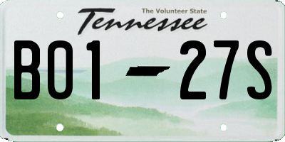 TN license plate B0127S