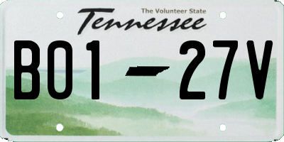TN license plate B0127V