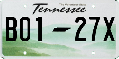 TN license plate B0127X