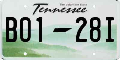TN license plate B0128I