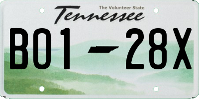 TN license plate B0128X