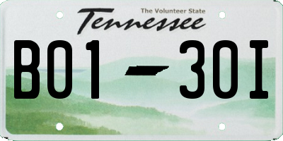 TN license plate B0130I