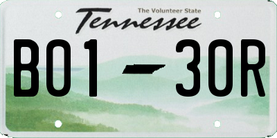 TN license plate B0130R