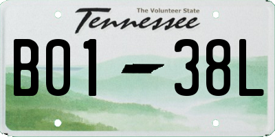 TN license plate B0138L