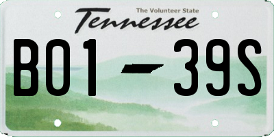 TN license plate B0139S