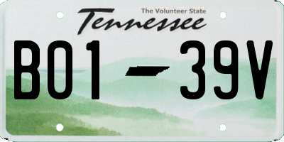 TN license plate B0139V