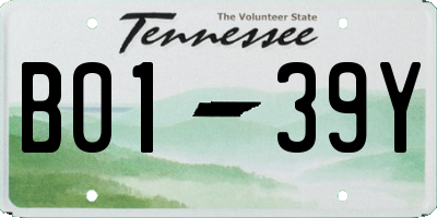 TN license plate B0139Y