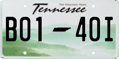 TN license plate B0140I