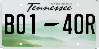 TN license plate B0140R