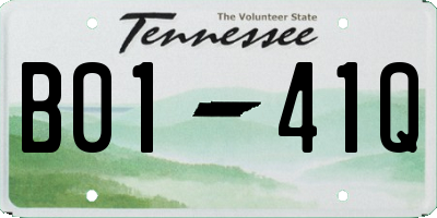 TN license plate B0141Q