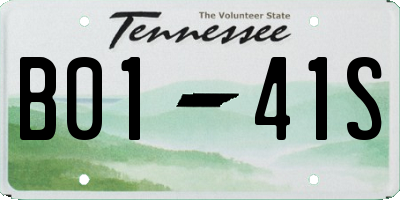 TN license plate B0141S