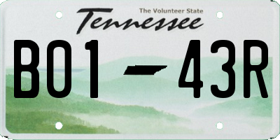 TN license plate B0143R